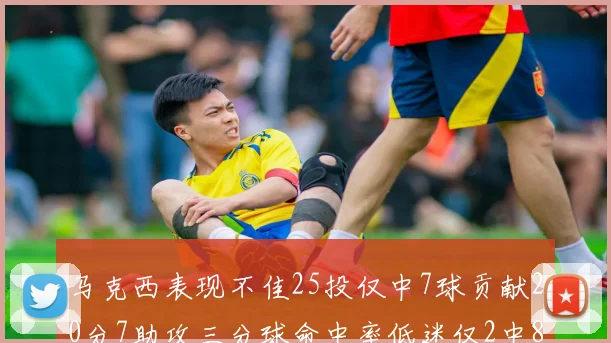 马克西表现不佳25投仅中7球贡献20分7助攻三分球命中率低迷仅2中8
